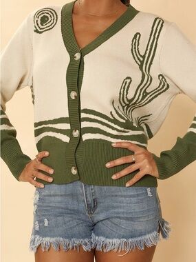 Desert Cactus Knit Sweater